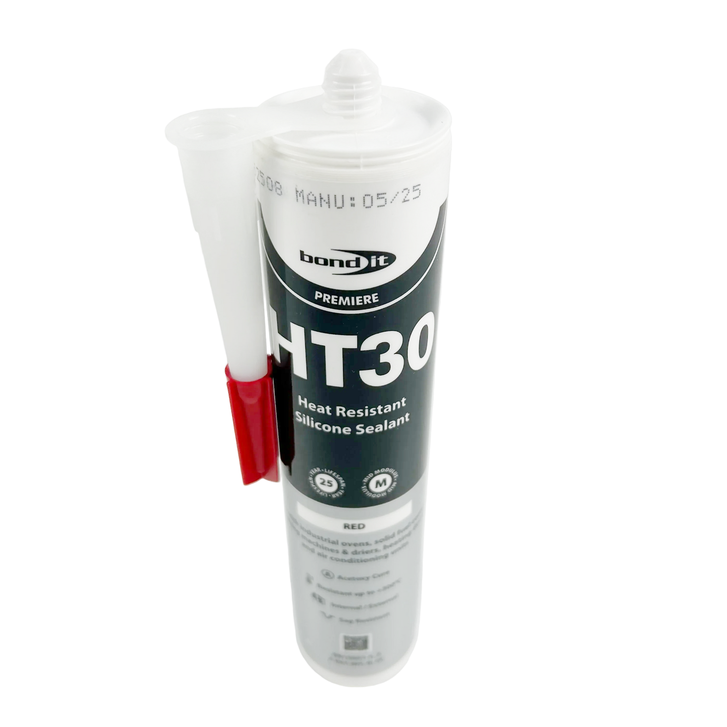 Tube of bond-it HT30 Heat Resistant Silicone Sealant on a white background