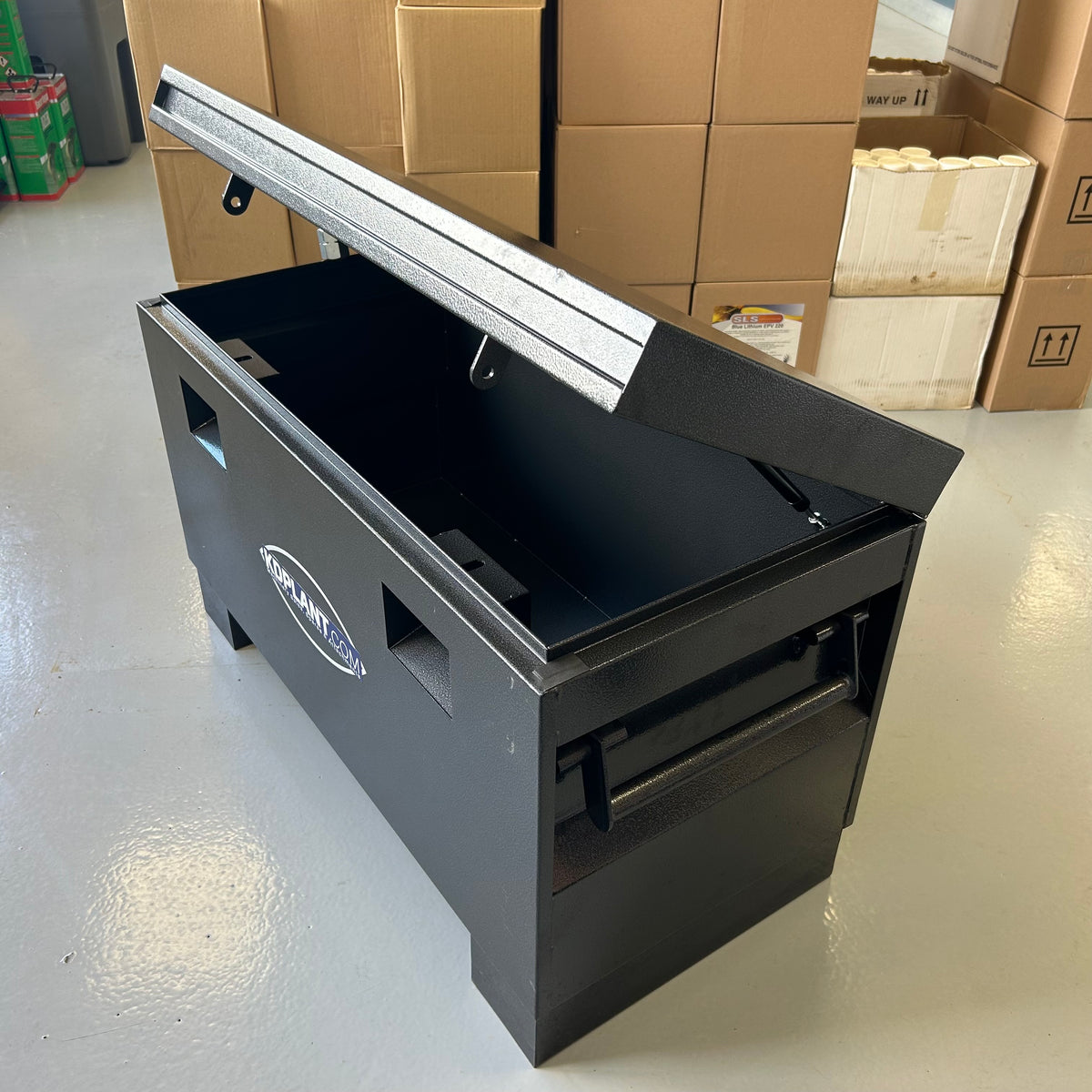 Medium Lockable Steel Storage Box – Rugged Portable Site Chest