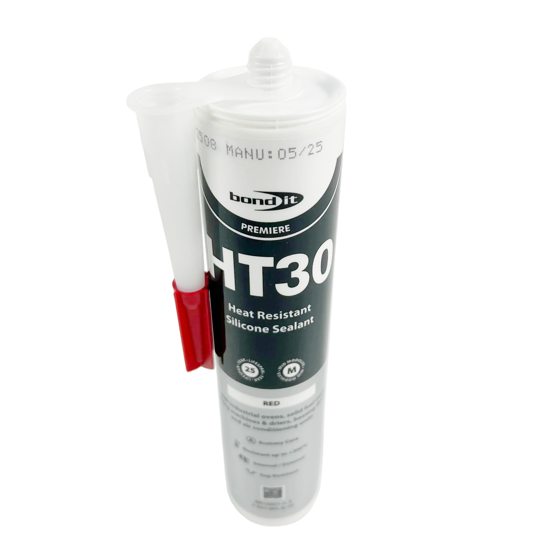 Tube of bond-it HT30 Heat Resistant Silicone Sealant on a white background
