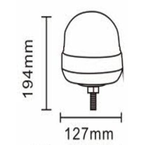 LED-Rundumkennleuchte mit einer Schraube