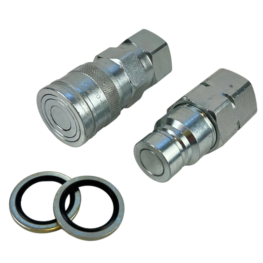 3/4" Quick Release Coupling M/FM Set | Flat Face