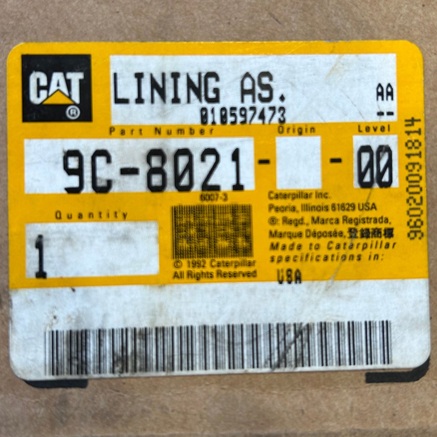 Caterpillar Bremsbeläge für Lader / Walze | 9C-8021 & 9C-8022