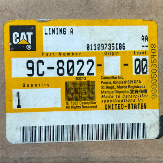 Caterpillar Bremsbeläge für Lader / Walze | 9C-8021 & 9C-8022