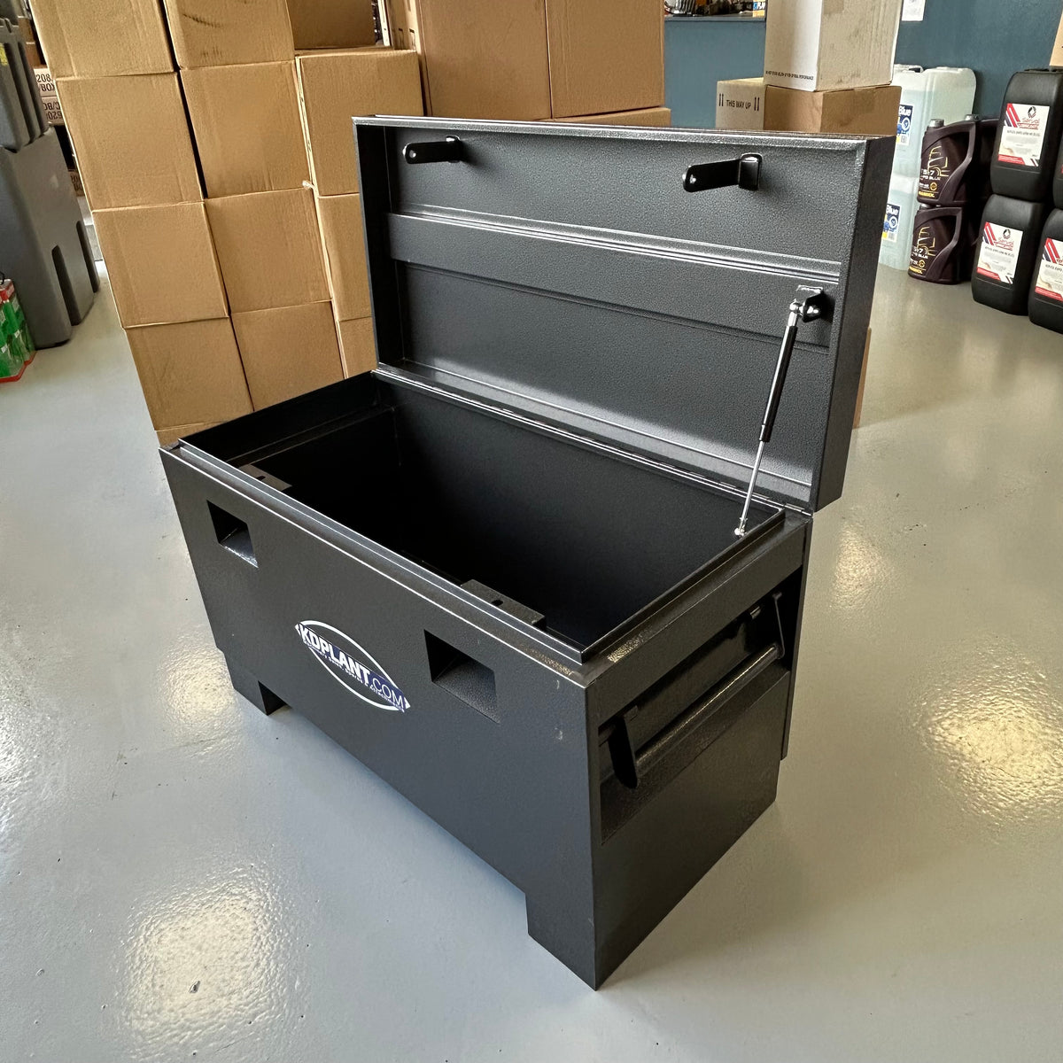 Medium Lockable Steel Storage Box – Rugged Portable Site Chest