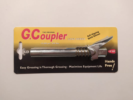 G-Coupler Grease Gun Coupler |  ⅛” BSP | Extra-Long